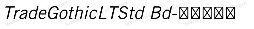 TradeGothicLTStd Bd字体转换